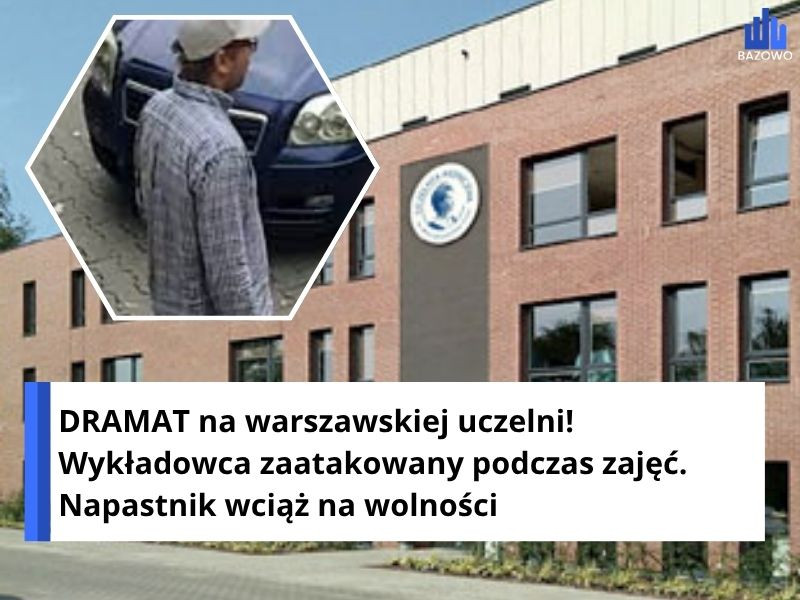 DRAMAT na warszawskiej uczelni! Wykładowca zaatakowany podczas zajęć. Napastnik wciąż na wolności